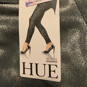 Hue metallic silver leggings 🪙